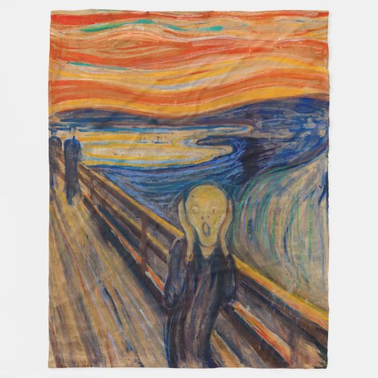 Edvard Munch - The Scream 1893 Fleece Deken (Voorkant)