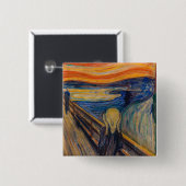 Edvard Munch - The Scream 1893 Vierkante Button 5,1 Cm (Voorkant /achterkant)