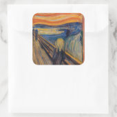 Edvard Munch - The Scream 1893 Vierkante Sticker (Tas)