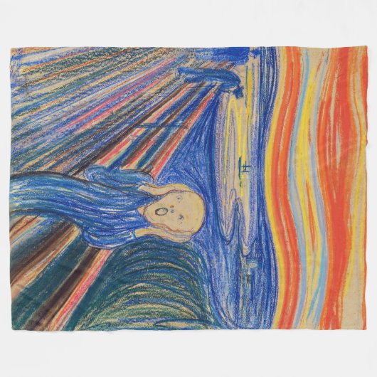 Edvard Munch - The Scream 1895 Fleece Deken (Voorkant (Horizontaal))