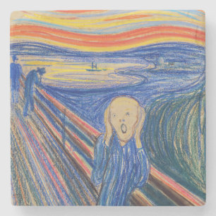 Edvard Munch - The Scream 1895 Stenen Onderzetter