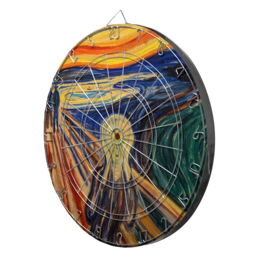 Edvard Munch - The Scream 1910 Dartbord (Voorkant Rechts)