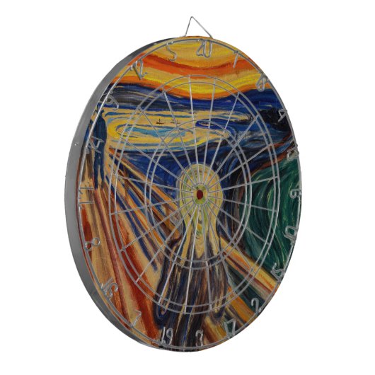 Edvard Munch - The Scream 1910 Dartbord (Voorkant Links)