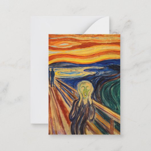 Edvard Munch - The Scream 1910 Notitiekaartje (Voorkant)