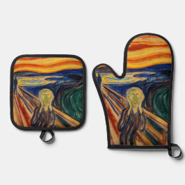 Edvard Munch - The Scream 1910 Ovenwant & Pannenlap Set