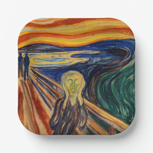 Edvard Munch - The Scream 1910 Papieren Bordje (Voorkant)