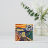 Edvard Munch - The Scream 1910 - QR Code Vierkante Visitekaartje (Staand voorkant)