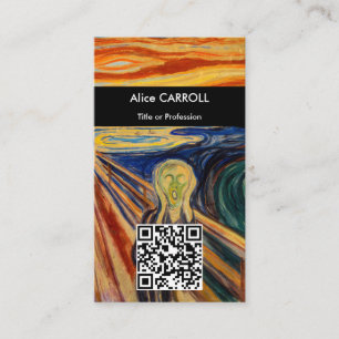 Edvard Munch - The Scream 1910 - QR Code Visitekaartje