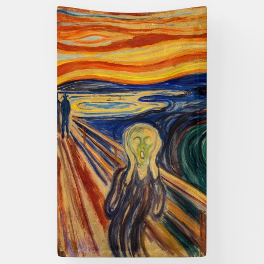 Edvard Munch - The Scream 1910 Spandoek (Verticaal)