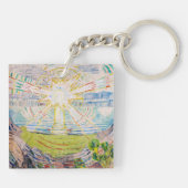 Edvard Munch - The Sun 1910 Sleutelhanger (Achterkant)