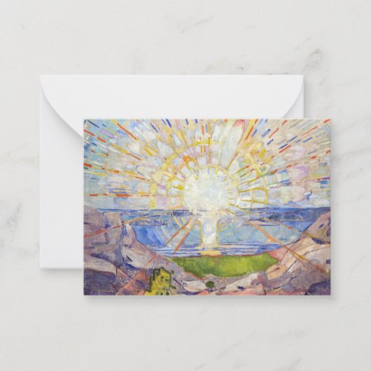 Edvard Munch - The Sun 1911 Notitiekaartje (Voorkant)