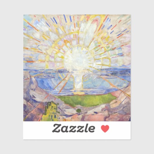 Edvard Munch - The Sun 1911 Sticker (Vel)