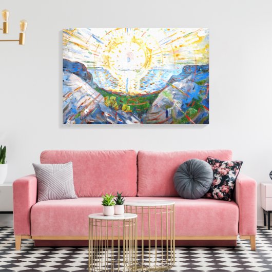 Edvard Munch - The Sun 1912 Canvas Afdruk (Insitu (Woonkamer))