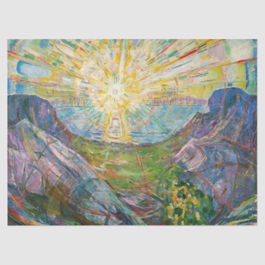 Edvard Munch - The Sun 1916 Tissuepapier (Voorkant)
