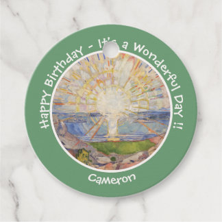 Edvard Munch The Sun (Solen) - Zonsopgang Feestart Bedankjes Labels