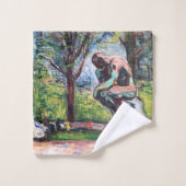 Edvard Munch - The Thinker by Rodin Bad Handdoek (Wasdoekje)