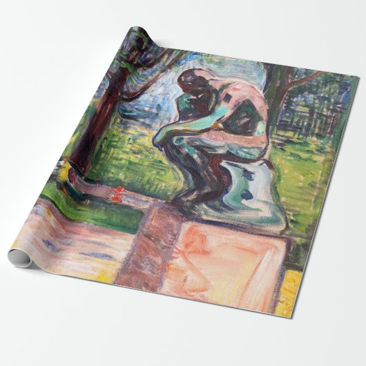Edvard Munch - The Thinker by Rodin Cadeaupapier (Uitgerold)