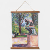 Edvard Munch - The Thinker by Rodin Hangend Wandkleed (Voorkant)