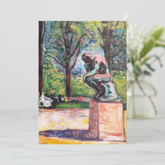 Edvard Munch - The Thinker by Rodin Kaart (Staand voorkant)