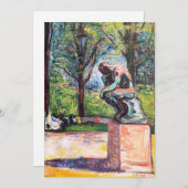 Edvard Munch - The Thinker by Rodin Kaart (Voorkant / Achterkant)