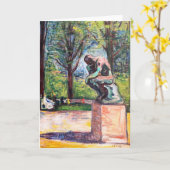 Edvard Munch - The Thinker by Rodin Kaart (Gele Bloem)