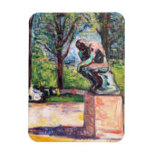 Edvard Munch - The Thinker by Rodin Magneet (Verticaal)