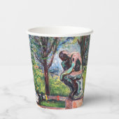 Edvard Munch - The Thinker by Rodin Papieren Bekers (Achterkant)