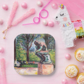 Edvard Munch - The Thinker by Rodin Papieren Bordje (Feest)