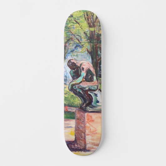 Edvard Munch - The Thinker by Rodin Skateboard (Voorkant)