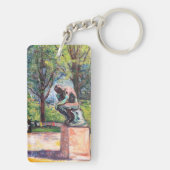 Edvard Munch - The Thinker by Rodin Sleutelhanger (achterkant)