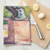 Edvard Munch - The Thinker by Rodin Theedoek (Quarter Fold)