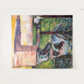 Edvard Munch - The Thinker by Rodin Wandkleed (Voorkant (horizontaal))