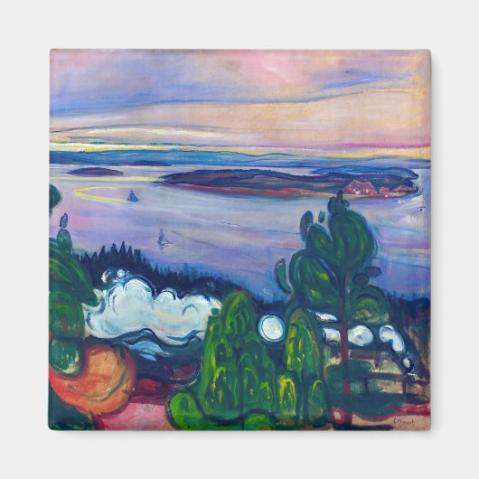 Edvard Munch - Train Smoke Magneet (Voorkant)