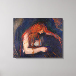 Edvard Munch - Vampier / Liefde en Pijn Canvas Afdruk
