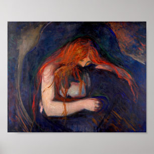 Edvard Munch - Vampier / Liefde en Pijn Poster