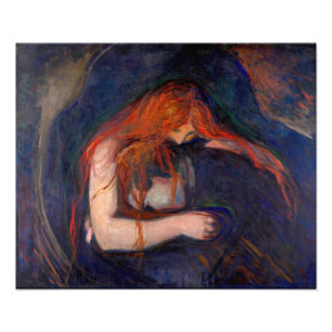 Edvard Munch - Vampire / Love and Pain Foto Afdruk