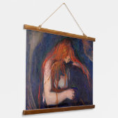 Edvard Munch - Vampire / Love and Pain Hangend Wandkleed (Gebogen)