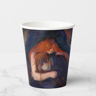 Edvard Munch - Vampire / Love and Pain Papieren Bekers