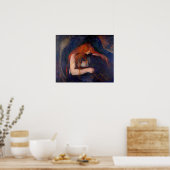 Edvard Munch - Vampire / Love and Pain Poster (Keuken)