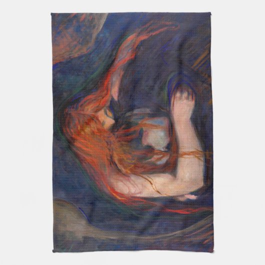 Edvard Munch - Vampire / Love and Pain Theedoek (Verticaal)
