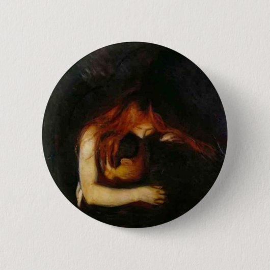 Edvard Munch - Vampire Ronde Button 5,7 Cm (Voorkant)