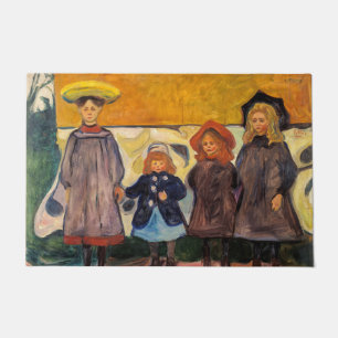 Edvard Munch - Vier meisjes in Asgardstrand Deurmat