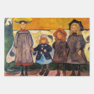 Edvard Munch - Vier meisjes in Asgardstrand Inpakpapier Vel