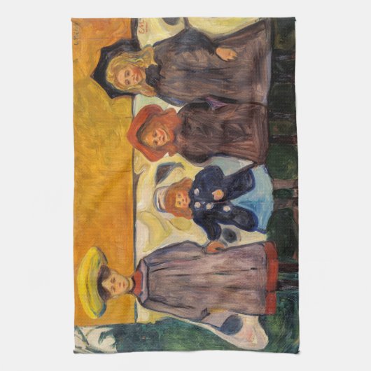 Edvard Munch - Vier meisjes in Asgardstrand Theedoek (Verticaal)