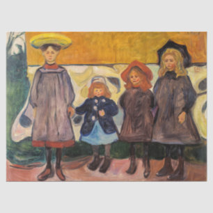 Edvard Munch - Vier meisjes in Asgardstrand Tissuepapier