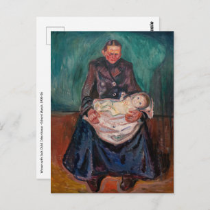 Edvard Munch - Vrouw met ziek kind, Overerving Briefkaart