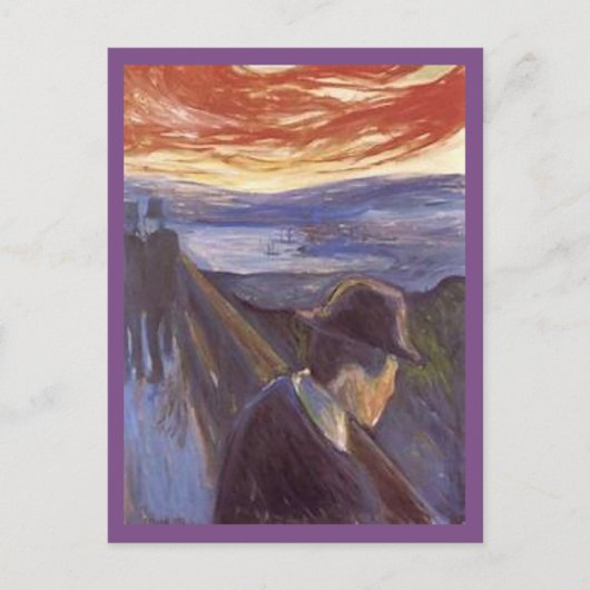 Edvard Munch, wanhoop Briefkaart (Voorkant)