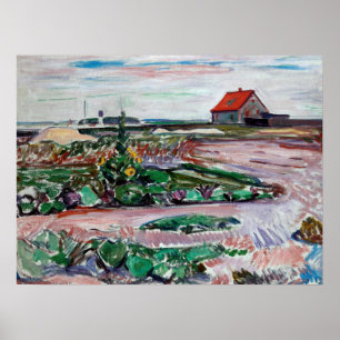 Edvard Munch - Zeekust. Landschap bij Lubeck Poster