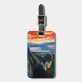 Edvard Munch - Zieke stemming bij zonsondergang, w Bagagelabel (Voorkant verticaal)