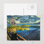 Edvard ontmoet Vincent Briefkaart (Voorkant / Achterkant)